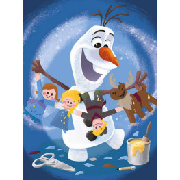 Olaf´s frozen Adventure Framed Canvas Print Characters 60 x 80 cm